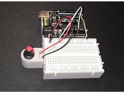 uno breadboard pot mount dboyd Electronics arduino holder potentiometer 3d print model - Mito3D