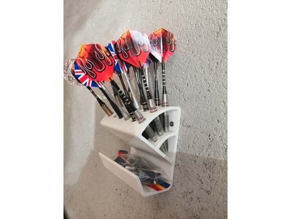 support flechettes dart holder cherhubert Toys & Games rack flechette rangement storage 3d print model - Mito3D