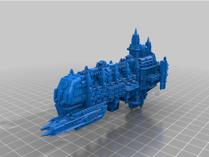 mechanicus oberon ickleant Games adeptus battlefleet gothic battleship bfg 3d print model - Mito3D