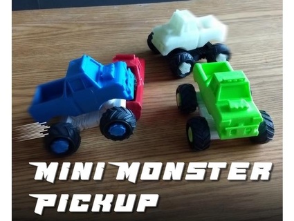 mini monster pickup julien dacosta Toy & Game Accessories car child children enfant jeep jimny jouet truck suspension suzuki toy vis voiture wheel 3d print model - Mito3D