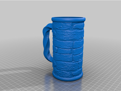 Block Mauer Twist Griff bigj121 Behälter Bierhalter coozie 3d print model - Mito3D