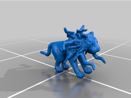 abberation lion spuzzle Models roleplaying tabletop rpg 3d print model - Mito3D