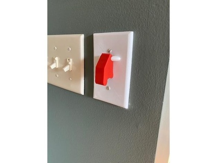 wall toggle switch - plate cover lylesvendsen Decor single gang 3d print model - Mito3D