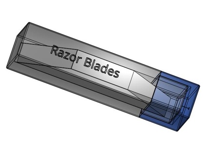 razor blades case az3dr Tool Holders & Boxes blade holder 3d print model - Mito3D