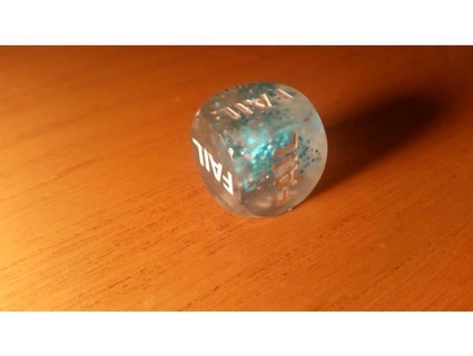 fail dice 1mrln Dice 3d print model - Mito3D