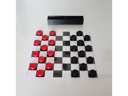diy checkers - parametric fusion 360 joaolsneto Toys & Games checkerboard fusion360 3d print model - Mito3D