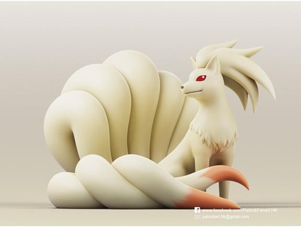 ninetales pokemon patrickart Sculptures 3d print model - Mito3D