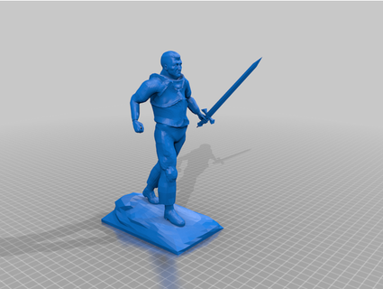 human warrior male - dungeons dragons banoodler People dungeons dragons human male warrior  3d print model - Mito3D