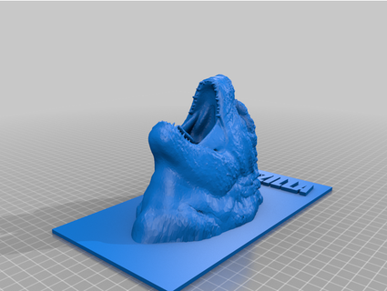Godzilla kleenex scatola number1goalie arredamento 3d print model - Mito3D