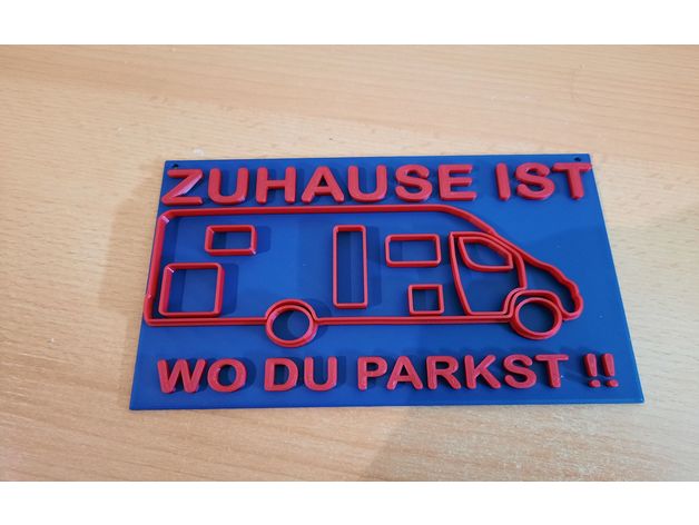 zuhause Parks Plakette alter Schattenhand Automobil 3D print model - Mito3D