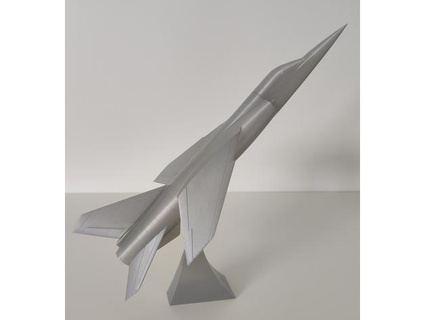 sencillo espejismo f1 1 48 kit rf100user vehiculos aeronave avión dassault combatiente jet espiralizado florero 3d print model - Mito3D