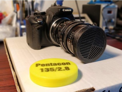 lente boné integrado Bahtinov mascarar Pentacon 135 28 m42 mercúrio Câmera astronomia 3d print model - Mito3D