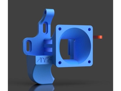 ayf Célibataire canal 5015 amarysir 3D imprimante pièces ventilateur croc refroidissement créalité cr 10 ender 3 ender3 fanduct 3d print model - Mito3D