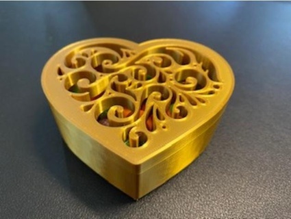 Herz geformt Box devmis interaktiv Kunst Geschenk Valentinstag Geschenke 3d print model - Mito3D