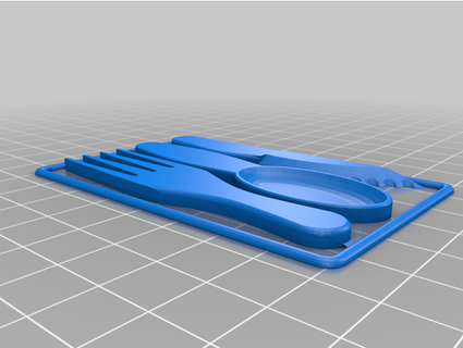 cutlery card credit size alwayshollow Kitchen & Dining 3d print model - Mito3D