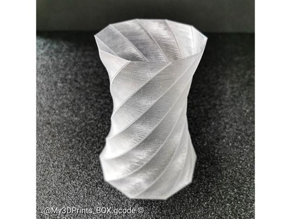 twisted vase my3dprints box Decor decagon decor spiral mode 3d print model - Mito3D