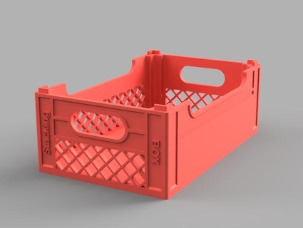 base scatola chiuso incursione fiume contenitori contenitore cassa impilabile Conservazione 3d print model - Mito3D