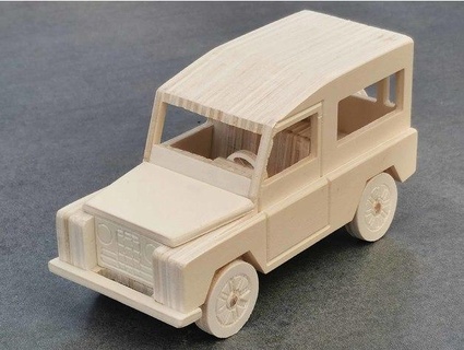 land rover defender mo-wood Vehicles 4mm plywood 4x4 cnc router landrover lasercut scale model vintage car 3d print model - Mito3D