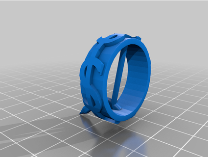 Dollar Ring dannyprinz Ringe 3d print model - Mito3D
