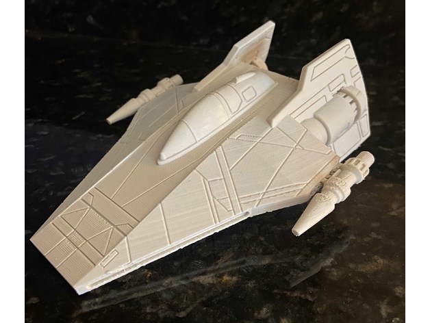 wing estrella guerras huellas feas vehiculos ala asombro astronave 3D print model - Mito3D