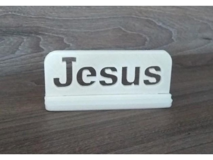 Jesús Placa nombre cmacarval señales logos 3d print model - Mito3D