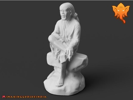 sai Baba şirdi yapmagodsofindia heykeller Hindu Hinduizm kutsal Hindistan Hintli 3d print model - Mito3D