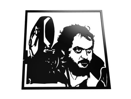 Stanley Kubrick parede arte jarbik 2D decoração 3d print model - Mito3D