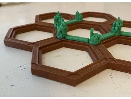 temel tabak 6x3mm mıknatıslar catan style masa oyunu 20 yazar kasa oyunlar Catan 3d adet manyetik yerleşimciler 3d print model - Mito3D