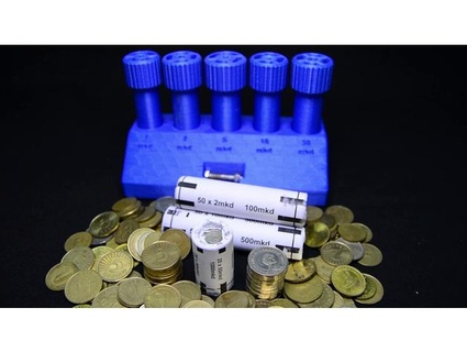 moeda lista franzido mkd macedônio dinheiro autodidata faça 3d print model - Mito3D