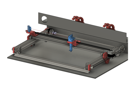 laser k40 update ampliamento piano di lavoro salvodjkr DIY co2 cutter 3d print model - Mito3D