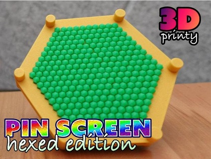 pin screen toy - hexed edition 3d-printy Mechanical Toys desk fidget 3d print model - Mito3D