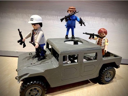 potro m4 rifle playmobil escala mattis82 juguetes juegos Ejército pistola 3d print model - Mito3D