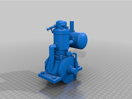 semi diesel hot bulb fixar Models boat engine model 3d print model - Mito3D