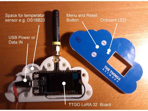 ttgo lora32 ttn nuvem caso bainha caixa areia eletrônicos 1 desafio Porta entrada jtl lora Lorawan 3D print model - Mito3D