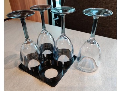 bicchiere vino titolare supporto camper volo settore automobilistico husbil cremagliera wohnmobil 3d print model - Mito3D