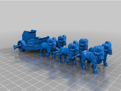 dwarf chariot goats 3dtankfactory 3D Printing 28mm 3d print model - Mito3D