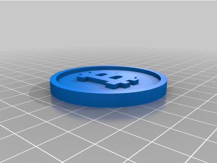 bitcoin semplice serpente monete distintivi 3d stampante moneta 3d print model - Mito3D