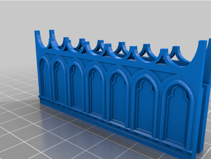 roof wall edge villarddehonnecourt Buildings & Structures architecture church gothic tabletop warhammer 3d print model - Mito3D