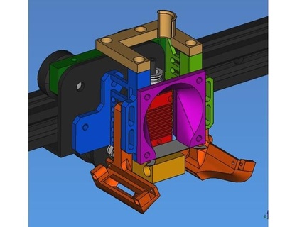 ender 3 Gratch 021 fan condotto igorgratch 3D stampante estrusori 40mm montare creality ender3 pro 3d print model - Mito3D