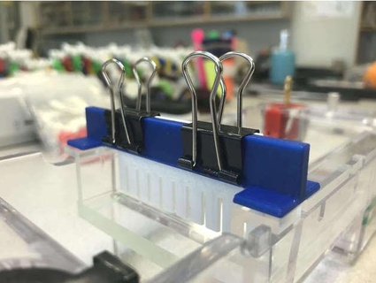 electrophoresis comb - biorad munby Biology 3d print model - Mito3D