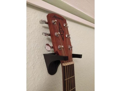 pulcro guitarra soporte pared montar asderknaster música musical instrumento 3d print model - Mito3D