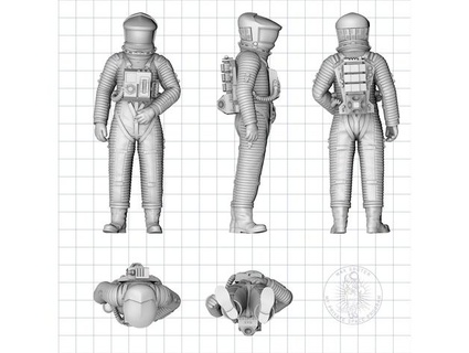 standing astronaut maxgrueter Sculptures space spacesuit 3d print model - Mito3D