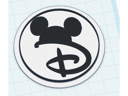 mundo Disney logotipo modular inserir rkxone acessórios 3d print model - Mito3D