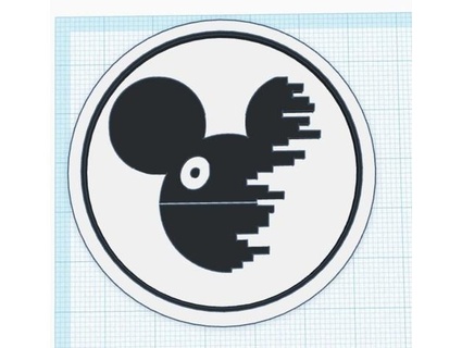 deathstar mickey modular logo insert rkxone Accessories 3d print model - Mito3D
