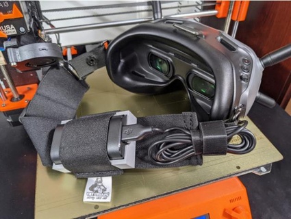 dji fpv goggles v2 fatstraps battery holder cognetic 3D Printing fatsraps 3d print model - Mito3D