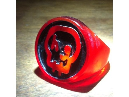 hog skull ring v2 circled cadtendo Rings 3d print model - Mito3D