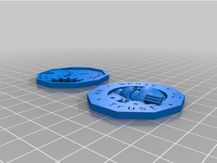 mycoin2 lobisomem Aaron 3D impressão Makercoin Steampunk suporte 3d print model - Mito3D
