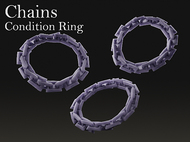 chains - tabletop condition rings smilingdm Toys & Games dnd dungeons dragons miniature 3D print model - Mito3D
