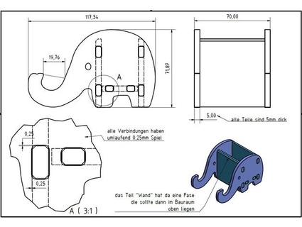 elephant smartphoneholder redesign zeakoner Gadgets 3d print model - Mito3D