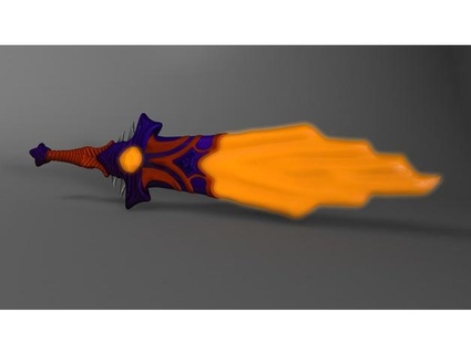 espada fantasía centinelahm esculturas arma corte hoja joya mango pincho pomo 3d print model - Mito3D